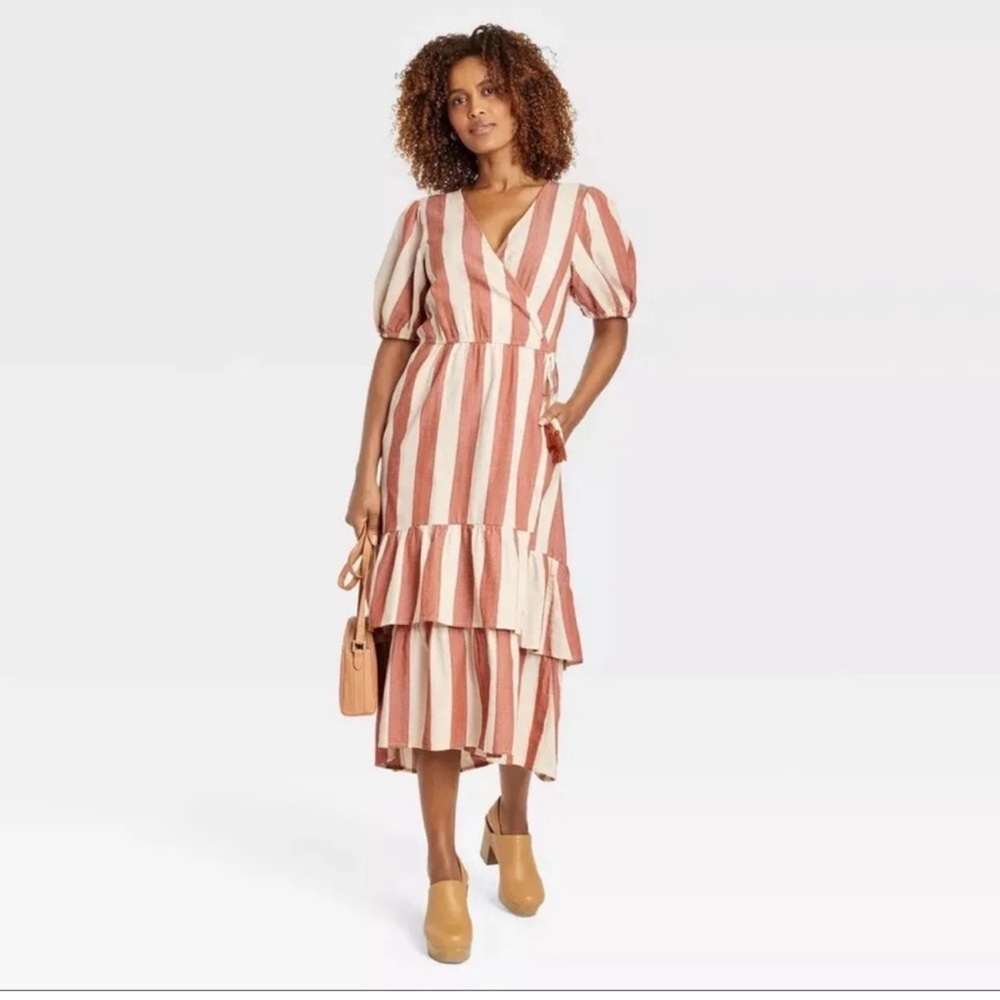 Knox Rose Red and Cream Striped Dress - Picture 7 of 9